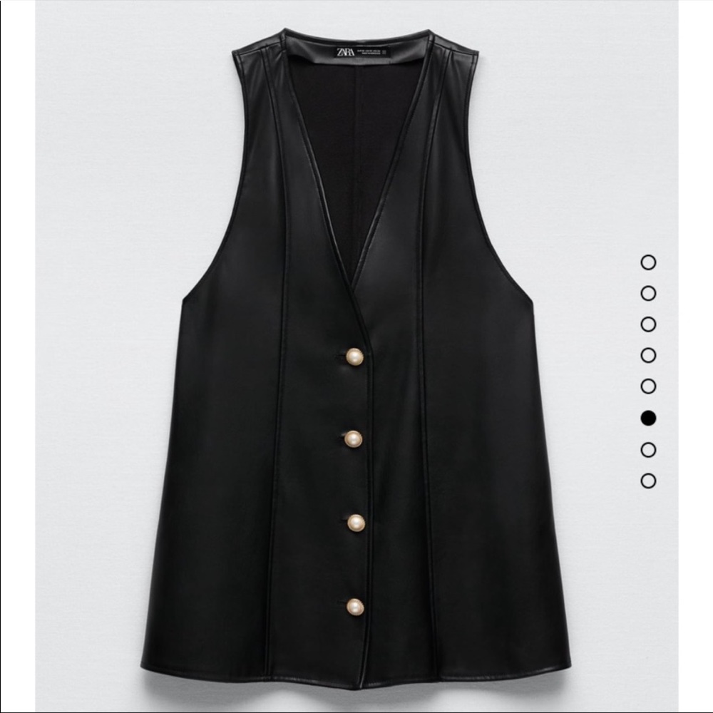 Faux Leather Pinafore Dress